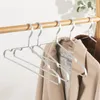 Hangers 5/10pcs Matte Sliver Clothes Hanger Coat Pants Drying Rack Wardrobe Space Saver Dress Towel Organizer Aluminum Alloy