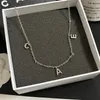 Boutique-Designer-Marken-Halskette, hochwertig, versilbert, Buchstabe, lange Kette, klassischer Luxus-Schmuck, Accessoires, Design für Frauen, romantische Liebesgeschenk-Halsketten