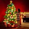 Decorações de Natal Árvore de Natal Pendurada na parede Montessori Árvore de Natal Árvore de feltro de Natal para crianças com 21 peças enfeites destacáveis para 231030