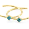 Boucles d'oreilles ROXI 1 paire de boucles d'oreilles turquoise naturelle en forme de fleur en argent sterling 925 25 mm grand cercle piercing pour femmes cadeau