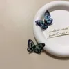 Серьги-гвоздики, винтажные темные акриловые 3D бабочки для женщин, очаровательные, милые, элегантные, эстетичные, модные украшения, этнические аксессуары