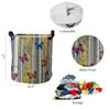 Laundry Bags Color Butterfly Birch Forest Dirty Basket Foldable Waterproof Home Organizer Clothing Children Toy Storage