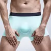 Sous-vêtements hommes sexy glace soie sans couture boxer poche vêtements de nuit sous-vêtements respirants pantalons shorts confortables culottes bombées sous-pantalons