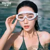 goggles Women Men Printed Waterproof Swimming Goggles Caps Set Silicone Long Hair Large Swim Hat Natacion Diving Glasses Equipment 231030