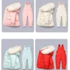 Piumino per bambini Giacca tuta per bambini Ragazza per bambini Vestiti per ragazzi 2 pezzi Completo invernale Tuta per bambini caldi Abbigliamento 231027