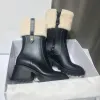 Bota de chuva feminina botas betty fundo grosso antiderrapante botas de borracha pvc beeled alto joelho-alta plataforma botas preto impermeável welly sapatos ao ar livre choles556