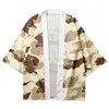 Mäns sömnkläder Summer Men Kimono Robe Gown Vintage Style Cardigan Taoist Bathrobe Casual Nightwear Home Coat Jacket Yukata Outfits
