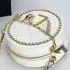 Femme Mini rond gâteau chignon concepteur Vintage matériel chaîne sacs dames rond messager à la mode bandoulière tissé chaîne sacs