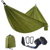 Lägmöbler 210T Nylon Parachute Fabric Color Matching Ultra Light med remmar och karabiner Camping Rese Survival Outdoor Hunting Bed