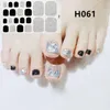 22Tips/Sheet Nail Sticker Lime Toenail Art Polish Tips French Glitter Sequin Nagel Wraps Enkel tånagel Klistermärke Nagel Artstickers Dekaler Nagelkonstverktyg