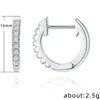 Boucles d'oreilles Huggie en zircone cubique plaqué or 14 carats, bijoux de luxe légers à la mode pour femmes