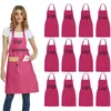 Aprons Custom Design Brand Black Unisex Waiter Cooking Restaurant Pocket Printing Adjustable Hanging Neck Men for Woman 231027