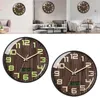 Wall Clocks Classic Silent 12 Inch Fence Temperature And Humidity Clock