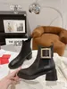 Mode fotled stövlar lyx kvinnor rangers boot ity perfekta låga bootes kristalltillbehör spänneplattform patent läder designer bröllop fest kort bootie eu 35-41