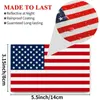 Confezione regalo 2 pezzi 5,5x3,15 pollici Bandiera americana degli Stati Uniti Decal Laptop Adesivi per moto Stelle patriottiche Striscia riflettente USA Auto