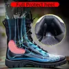 Buty moda męskie buty armia wojskowa walka specjalna siła taktyczna but na zewnątrz but wspinaczka do spacerów ciepłe wełniane zimowe botki 231026