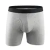 Underbyxor 4 Pack Men's Boxer Briefs Good Performance Long Underbyxor Fly Front With Pouch Cotton Underwear 231030