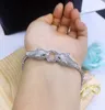 Designer smycken artier armband för kvinna och man sterling silver dubbel leopard armband kvinnor mångsidig ljus lyxig utredning med originallåda