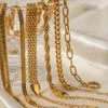 Bedelarmbanden Uworld Mode-schakelketting Roestvrij stalen armband voor dames Prachtige gouden metalen textuur Sieraden Meisje Strandcadeau 231027