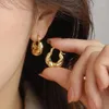 Boucles d'oreilles créoles couleur or pour femmes, cercle rond Simple, Huggies, accessoires Steampunk Eh111