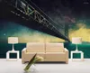 Wallpapers Bridge Construction Wallpaper For Walls Coffee Shops Bedroom Living Room 3d Customize