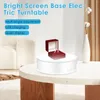 Decorative Plates 20CM 360° Electric Display Stands LED Light Base Adjustable Speed Rotary Turntable Max Load 25KG USB Charging