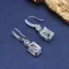 Boucles d'oreilles pendantes de haute qualité en or blanc massif 14K, goutte de Moissanite pour femmes avec certificat