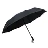 Parapluies 125cm de diamètre grande taille pliant double parapluie style d'affaires pour hommes 10K parasol coupe-vent