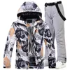 Inne artykuły sportowe Mężczyzn Strażne kolorowe garnitur narciarskie Snowboard Snowboard Firma Zimowe kurtki spodnie do męskiego wodoodpornego zużycia kostiumów śniegu Moda 30 231030