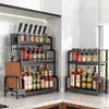 Kitchen Storage 2/3Tier Microwave Oven Shelf Stainless Steel Detachable Rack Organize Tableware Shelves Home Holder