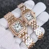 Tasarımcı Moda Markası İzler Kadın Lady Girl Square Arap Sayılar Dial Style Stil Metal İyi Kaliteli Bilek İzle İki Farklı Boyut