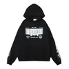 Outono inverno tecido pesado algodão oversized moletom com capuz masculino feminino hip hop moletom preto pullovers