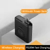 10000mAh Power Bank Wireless Charger Powerbank with Cable AC Plug for iPhone 14 Xiaomi Samsung 22.5W Fast Charging Spare Battery