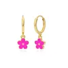 Hoop Ohrringe Mode Schöne Macaron Farbe Emaille Blumen Für Frauen INS Stil Baumeln Schmuck Pendientes Großhandel