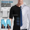Men's Body Shapers Men's Shaper Cooling T-Shirt Compression Shapewear Body Shaper Chest Binder Shirt Slimming Waist Tummy Trimmer Shapers Body Top 231030