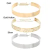 Riemen Luxe Mode Taille Ornament Vrouwen Verstelbare Lovertjes Metalen Brede Riem Goud Zilver Kleur Spiegel Tailleband