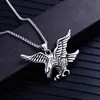 Eagle Pendant Halsband Kvinnor Mens Mens Rostfritt stål Parsmycken för nackmode jul Alla hjärtans gåvor till flickvän Partihandel