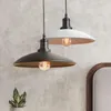 Pendant Lamps 220V Nordic Simple Retro Industrial Style Restaurant Bar Cafe Internet Single Head Wrought Iron Pot Cover Chandelier