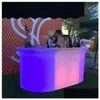 Ticari Mobilya Modern Aydınlatma Rengi Değiştiren Şarj Edilebilir PE LED Yüksek Kokteyl Bar Tabloları Damla Teslimat Ev Bahçesi Dh7gn