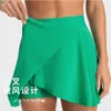 Lu Lu Yoga Lemon Al Quick Dry Split Sport Pant Gonna Rugosa Età ridotta Autofoderato Anti Brillante Gonna da Tennis per Donne Alo Running Athletic