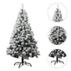 Decorazioni natalizie 60 cm Albero di Natale bianco floccato fiocco di neve Decorazione dell'albero di Natale ornamenti decorazione del desktop centro commerciale forniture per feste 231027