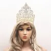 Hair Clips MYFEIVO Glitter Rhinestone Bridal Crowns Gold Silver Color Wedding Headwear Elegant Hairband Jewelry Marriage Engagement XXY0227