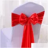 Party Decoration Satin Chair Sash Bow Ties For Banquet Wedding Butterfly Craft Er Decor Supplies Wholesales 19 Colors Drop Delivery Dhbzt