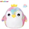 Bambole di peluche Athoinsu Simpatico cuscino di tiro Cuscino rotondo imbottito in cotone Arcobaleno Rosa Morbido e sicuro Divano giocattolo per bambini Decorazioni per la casa 231030