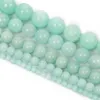 Natural Stone Beads Amazonite Chalcedony Round Loose Beads for Jewelry Making Needlework DIY Bracelets Necklace Strand 4-12 MM Fashion JewelryBeads amazonite