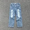 Jeans da uomo Zomer CH Cleanfit Style American Retro Washed Old Drape Mannen Vrouwen 1:1 Hoge Kwaliteit Pantaloni dritti larghi