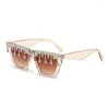 Solglasögon Diamond Cat Eye Women Rhinestone Sun Glasses Eyewear Steampunk Ladies Shades Gafas de Sol Para