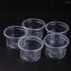 Tek Kullanımlık Bardak Pipetler 100 PCS Barbekü Plastik Tatlı Kaseler BBQ Sapta Takımları 100 PCS Porsiyon Bardağı