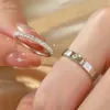 Bröllopsringar 3mm 2mm Full Diamond Rings uppsättning för kvinnor Män 100% 925 Sterling Silver Par Ring Promise Wedding Band Fine Jewelry 231027