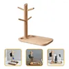 Piatti Scaffale Portagioielli Porta anelli Decor Stand Vassoio portachiavi in legno Scaffale delicato Collana decorativa multifunzione Piatti Organizzatore da scrivania